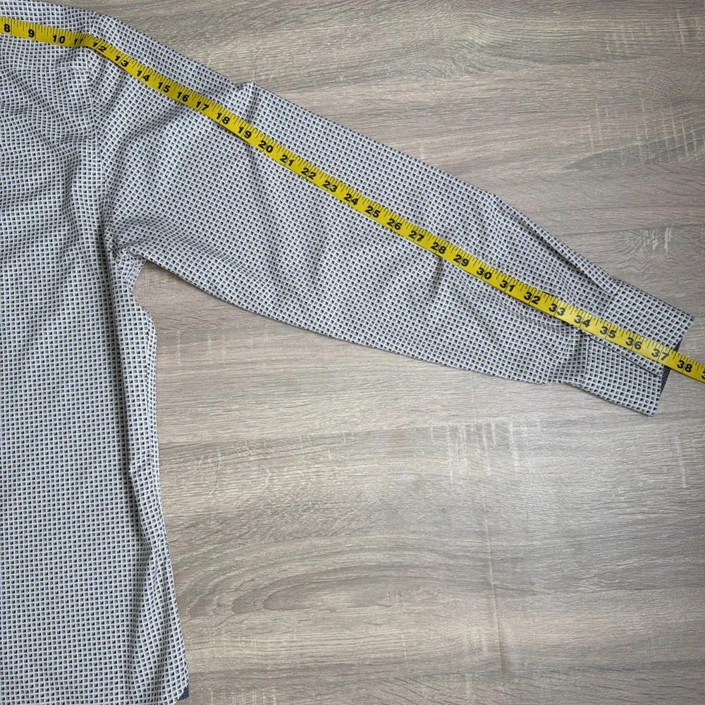 Con.Struct XXL Mens Shirt 4 Way Stretch Geometric‎ Design Slim Poly Spandex
